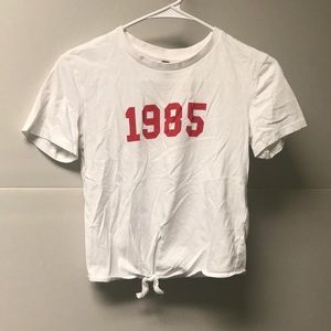1985 Front Tie Crop Top